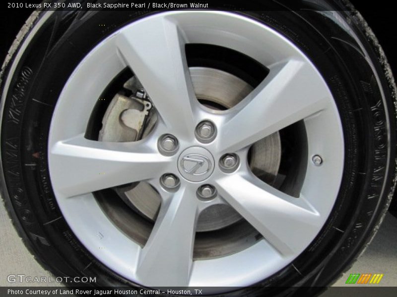 Black Sapphire Pearl / Black/Brown Walnut 2010 Lexus RX 350 AWD