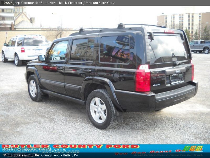 Black Clearcoat / Medium Slate Gray 2007 Jeep Commander Sport 4x4