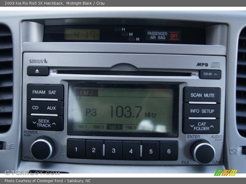 Midnight Black / Gray 2009 Kia Rio Rio5 SX Hatchback