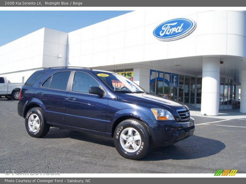 Midnight Blue / Beige 2008 Kia Sorento LX