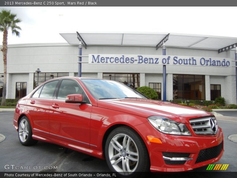Mars Red / Black 2013 Mercedes-Benz C 250 Sport