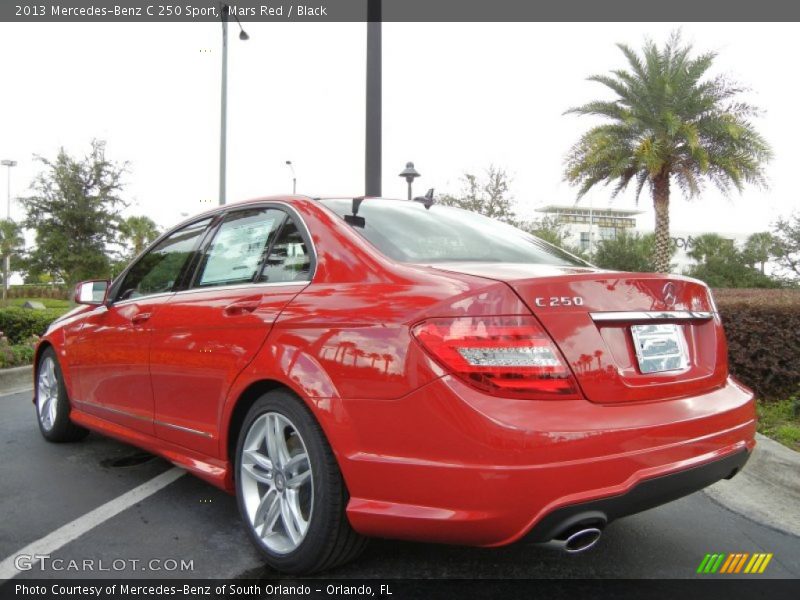 Mars Red / Black 2013 Mercedes-Benz C 250 Sport