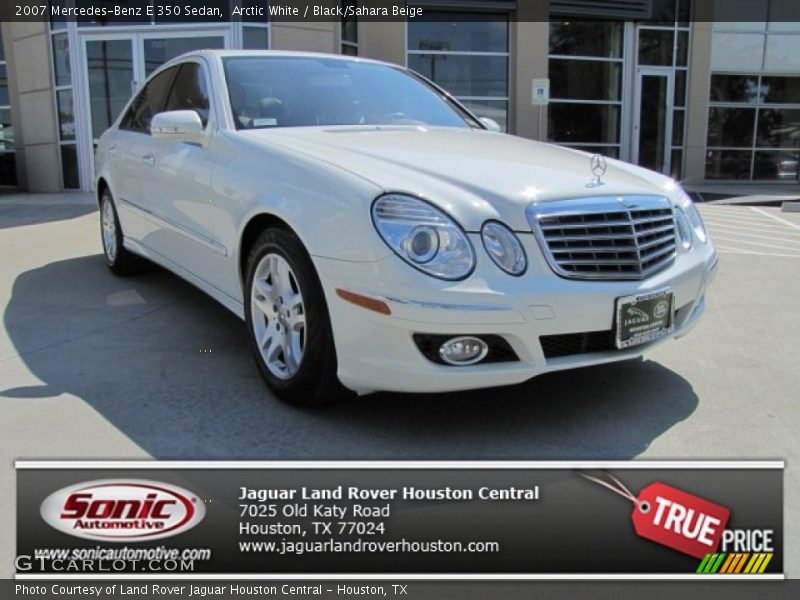 Arctic White / Black/Sahara Beige 2007 Mercedes-Benz E 350 Sedan