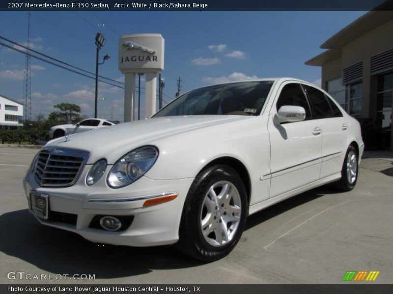 Arctic White / Black/Sahara Beige 2007 Mercedes-Benz E 350 Sedan
