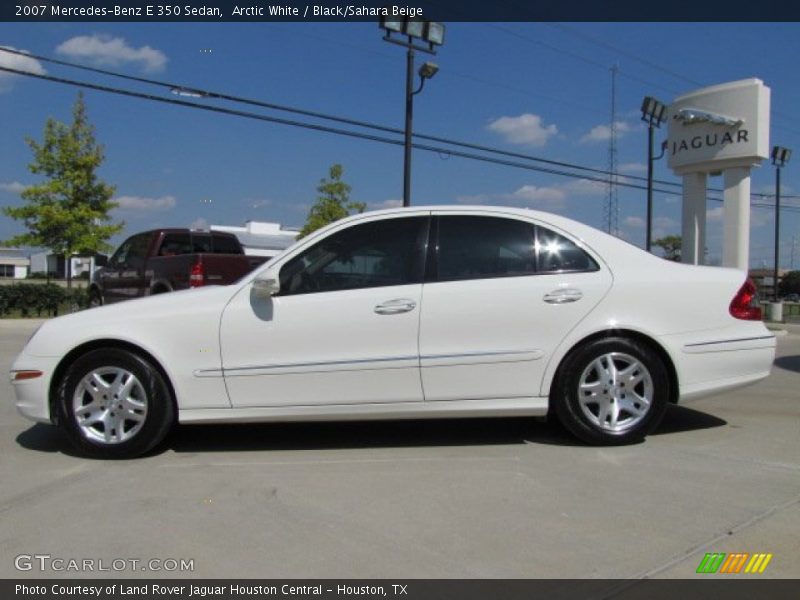 Arctic White / Black/Sahara Beige 2007 Mercedes-Benz E 350 Sedan
