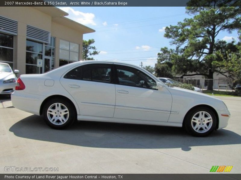 Arctic White / Black/Sahara Beige 2007 Mercedes-Benz E 350 Sedan