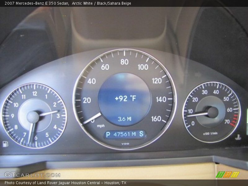 Arctic White / Black/Sahara Beige 2007 Mercedes-Benz E 350 Sedan