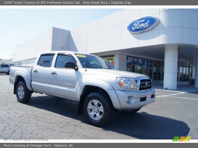 Silver Streak Mica / Graphite Gray 2008 Toyota Tacoma V6 SR5 PreRunner Double Cab