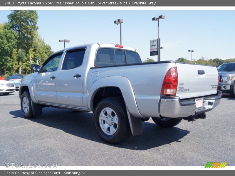 Silver Streak Mica / Graphite Gray 2008 Toyota Tacoma V6 SR5 PreRunner Double Cab