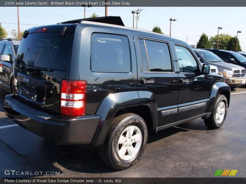 Brilliant Black Crystal Pearl / Dark Slate Gray 2009 Jeep Liberty Sport