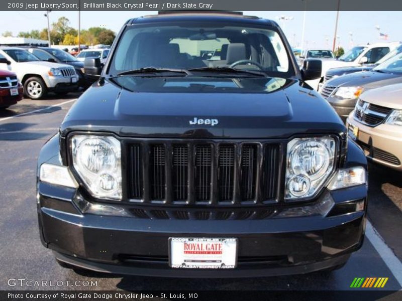 Brilliant Black Crystal Pearl / Dark Slate Gray 2009 Jeep Liberty Sport