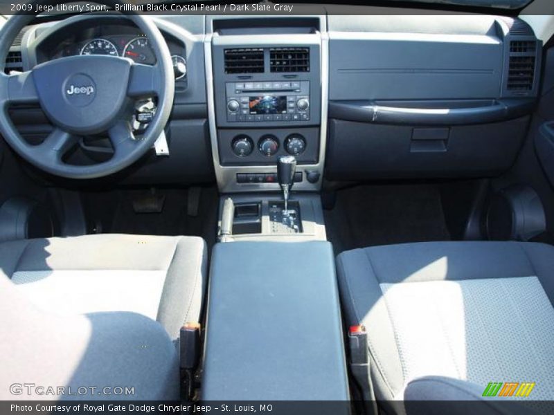 Brilliant Black Crystal Pearl / Dark Slate Gray 2009 Jeep Liberty Sport