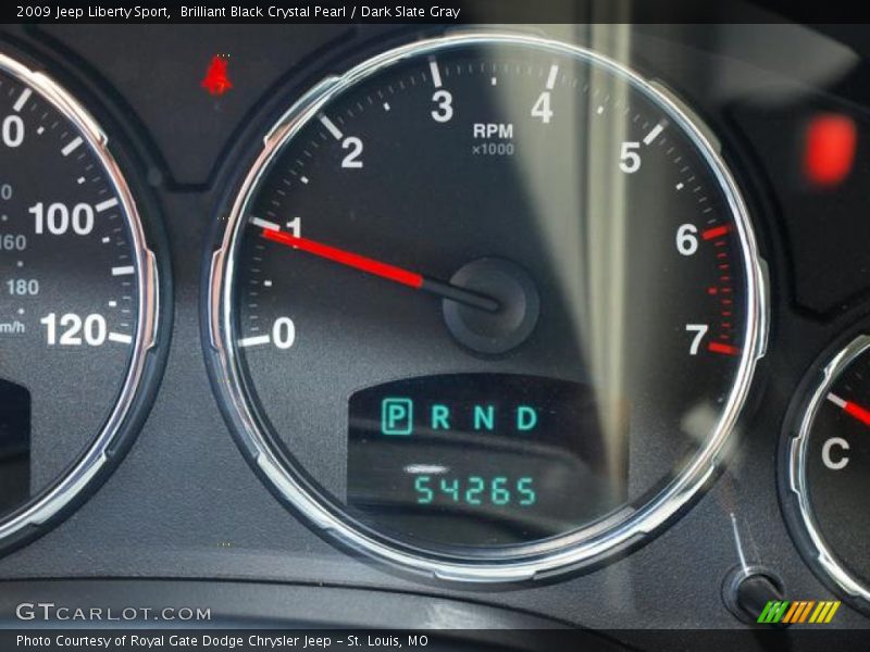 Brilliant Black Crystal Pearl / Dark Slate Gray 2009 Jeep Liberty Sport