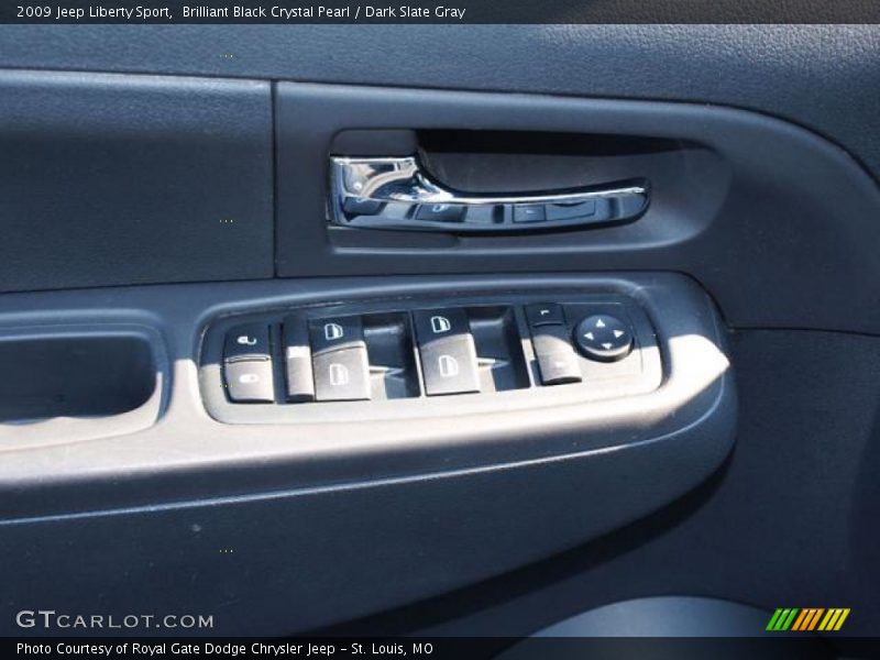 Brilliant Black Crystal Pearl / Dark Slate Gray 2009 Jeep Liberty Sport