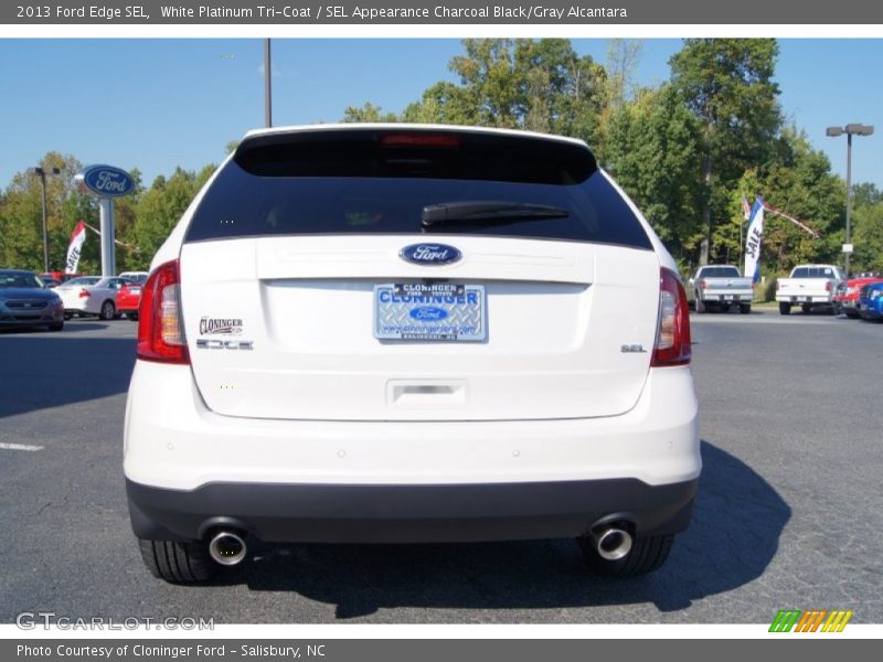 White Platinum Tri-Coat / SEL Appearance Charcoal Black/Gray Alcantara 2013 Ford Edge SEL