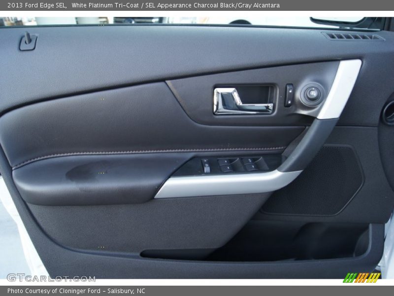White Platinum Tri-Coat / SEL Appearance Charcoal Black/Gray Alcantara 2013 Ford Edge SEL
