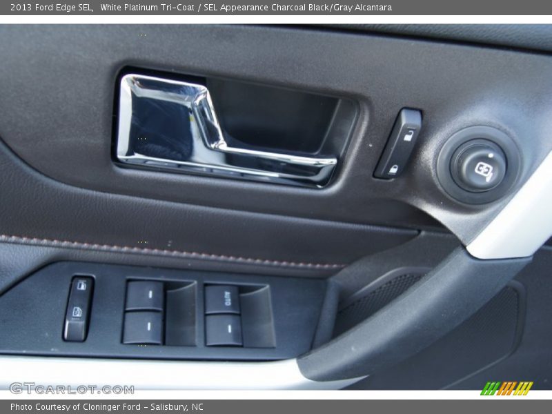 White Platinum Tri-Coat / SEL Appearance Charcoal Black/Gray Alcantara 2013 Ford Edge SEL