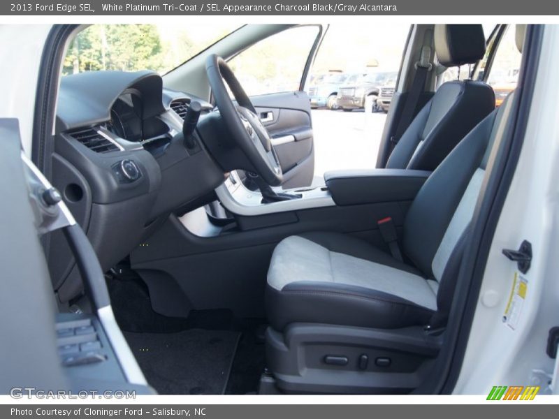 White Platinum Tri-Coat / SEL Appearance Charcoal Black/Gray Alcantara 2013 Ford Edge SEL