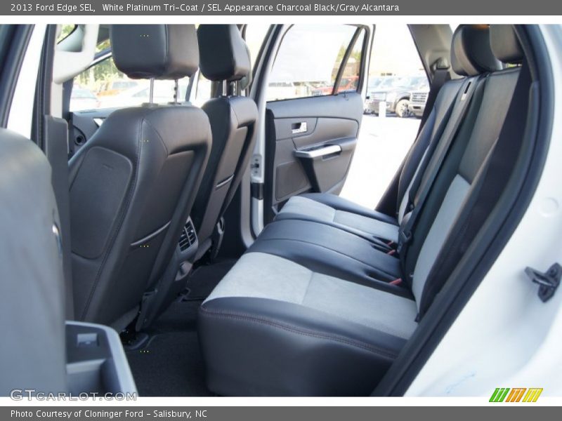 White Platinum Tri-Coat / SEL Appearance Charcoal Black/Gray Alcantara 2013 Ford Edge SEL