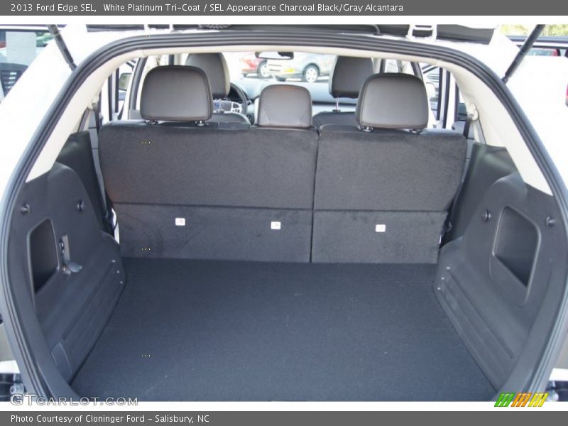 White Platinum Tri-Coat / SEL Appearance Charcoal Black/Gray Alcantara 2013 Ford Edge SEL