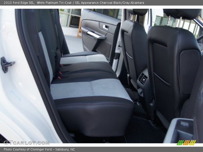 White Platinum Tri-Coat / SEL Appearance Charcoal Black/Gray Alcantara 2013 Ford Edge SEL