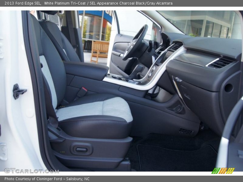 White Platinum Tri-Coat / SEL Appearance Charcoal Black/Gray Alcantara 2013 Ford Edge SEL