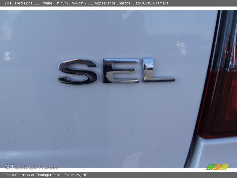 White Platinum Tri-Coat / SEL Appearance Charcoal Black/Gray Alcantara 2013 Ford Edge SEL