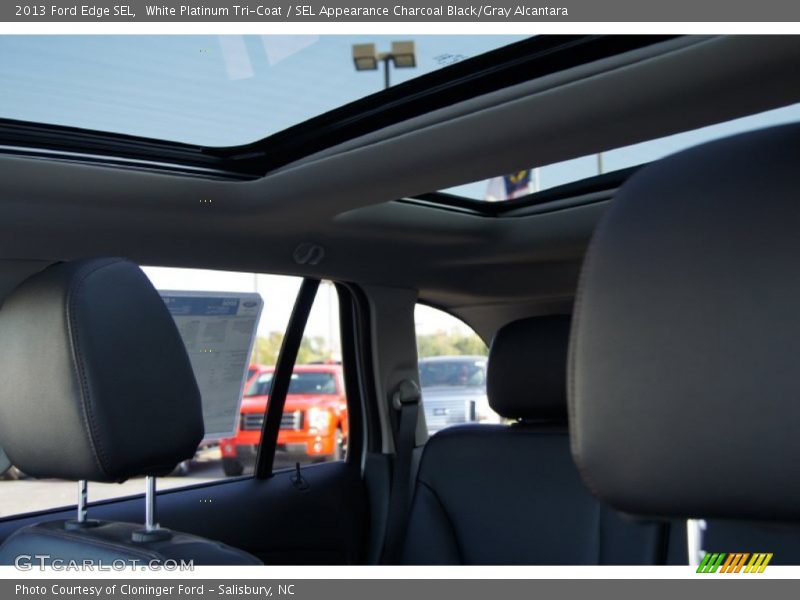 White Platinum Tri-Coat / SEL Appearance Charcoal Black/Gray Alcantara 2013 Ford Edge SEL