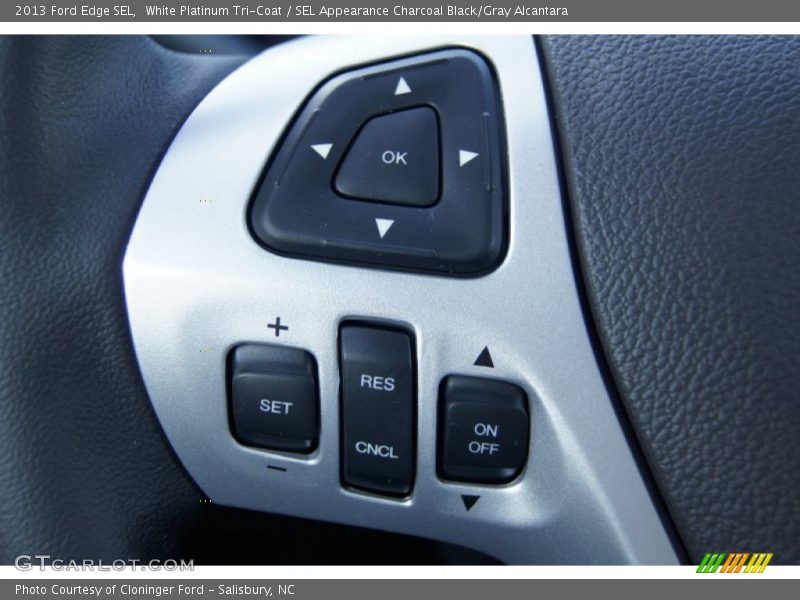 White Platinum Tri-Coat / SEL Appearance Charcoal Black/Gray Alcantara 2013 Ford Edge SEL