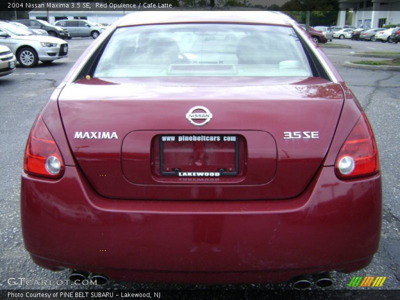 Red Opulence / Cafe Latte 2004 Nissan Maxima 3.5 SE