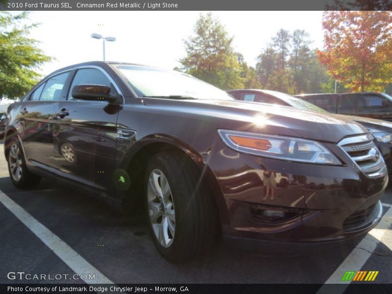 Cinnamon Red Metallic / Light Stone 2010 Ford Taurus SEL