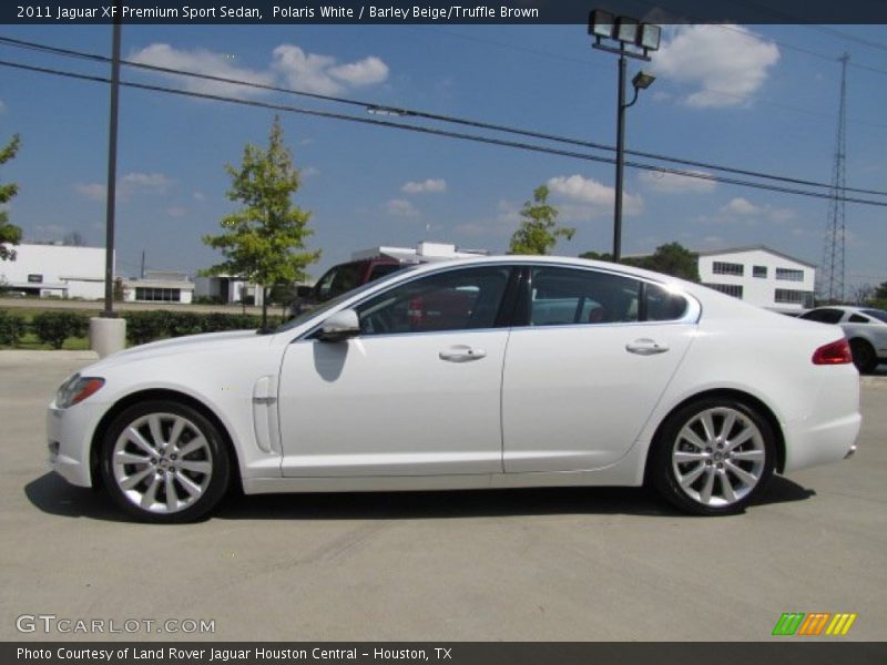 Polaris White / Barley Beige/Truffle Brown 2011 Jaguar XF Premium Sport Sedan