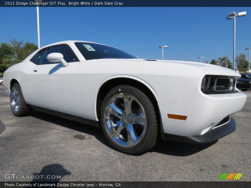 Bright White / Dark Slate Gray 2013 Dodge Challenger SXT Plus