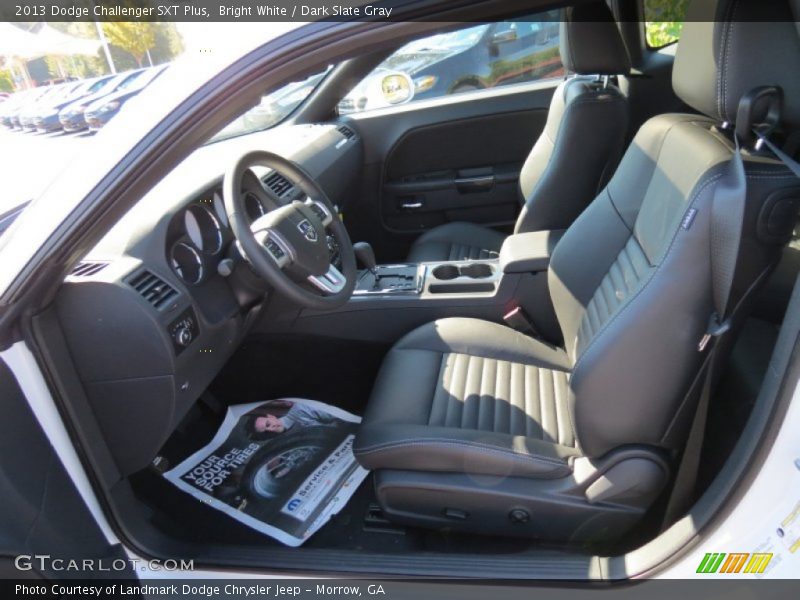 Bright White / Dark Slate Gray 2013 Dodge Challenger SXT Plus