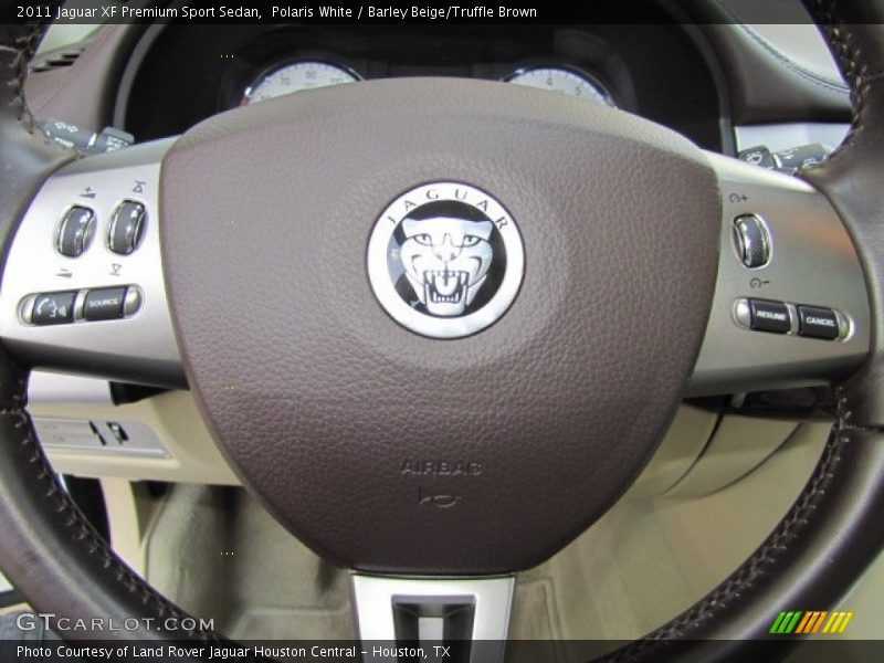Polaris White / Barley Beige/Truffle Brown 2011 Jaguar XF Premium Sport Sedan