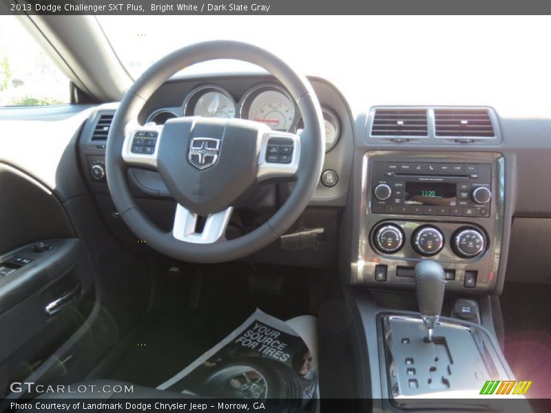 Bright White / Dark Slate Gray 2013 Dodge Challenger SXT Plus