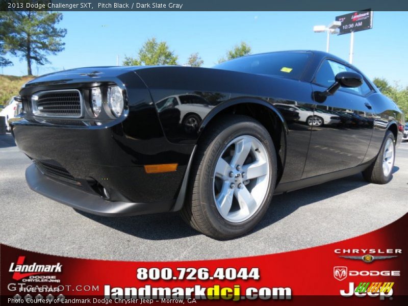 Pitch Black / Dark Slate Gray 2013 Dodge Challenger SXT