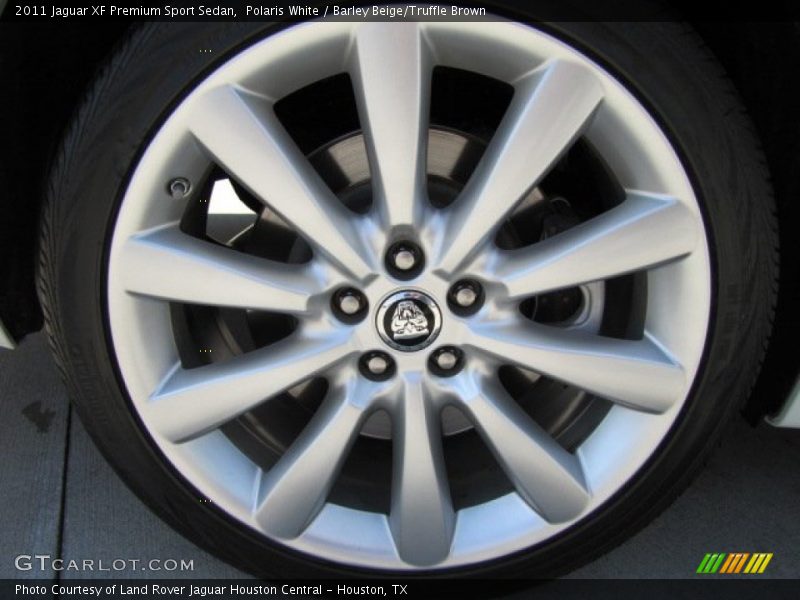 Polaris White / Barley Beige/Truffle Brown 2011 Jaguar XF Premium Sport Sedan