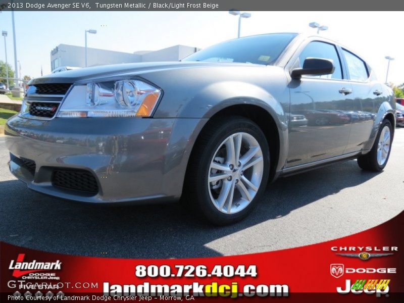Tungsten Metallic / Black/Light Frost Beige 2013 Dodge Avenger SE V6