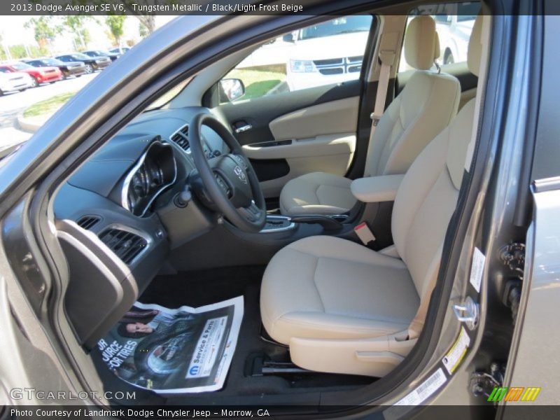 Tungsten Metallic / Black/Light Frost Beige 2013 Dodge Avenger SE V6