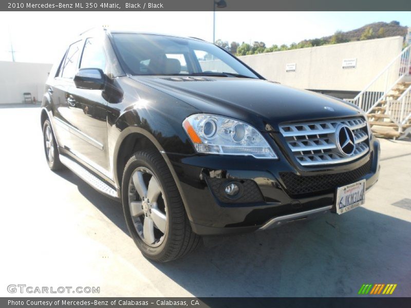 Black / Black 2010 Mercedes-Benz ML 350 4Matic