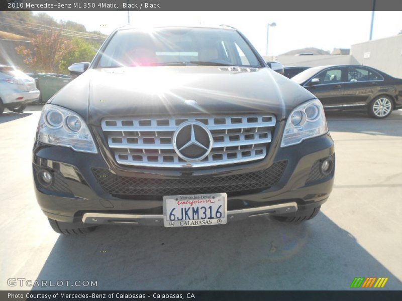 Black / Black 2010 Mercedes-Benz ML 350 4Matic