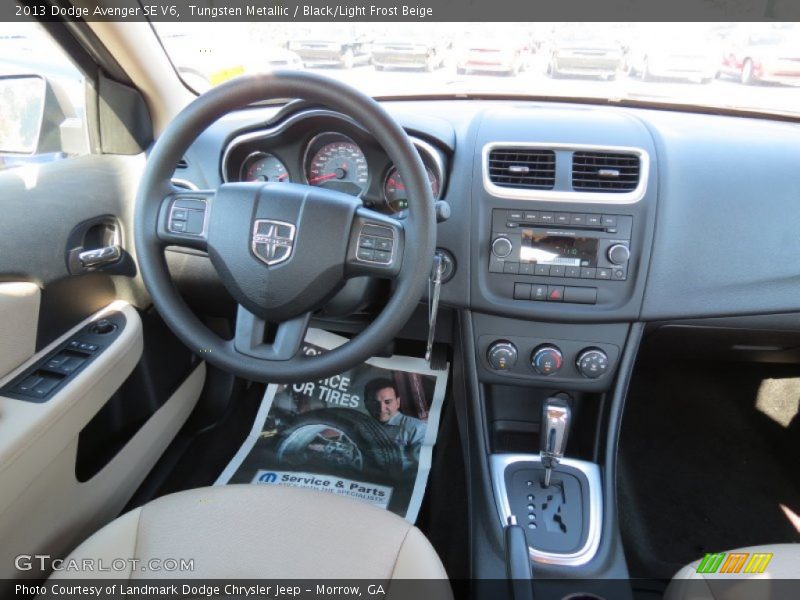 Tungsten Metallic / Black/Light Frost Beige 2013 Dodge Avenger SE V6