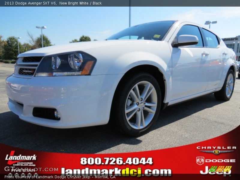 New Bright White / Black 2013 Dodge Avenger SXT V6