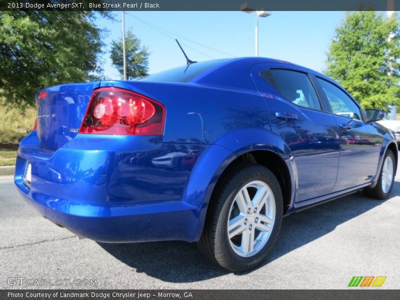 Blue Streak Pearl / Black 2013 Dodge Avenger SXT