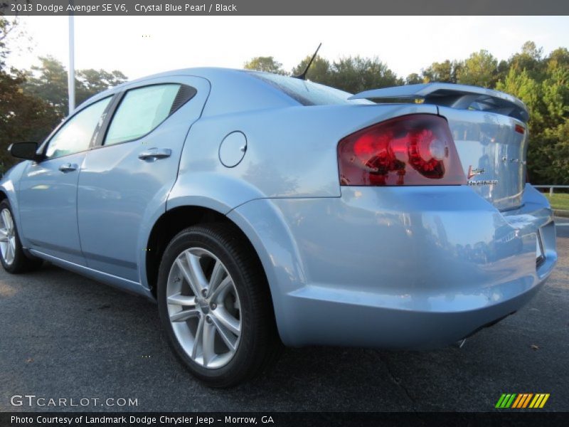 Crystal Blue Pearl / Black 2013 Dodge Avenger SE V6