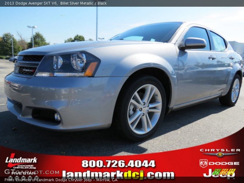 Billet Silver Metallic / Black 2013 Dodge Avenger SXT V6