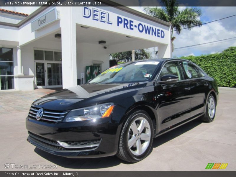 Black / Cornsilk Beige 2012 Volkswagen Passat 2.5L SE