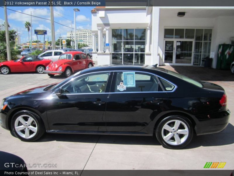 Black / Cornsilk Beige 2012 Volkswagen Passat 2.5L SE
