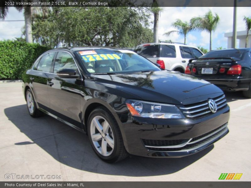 Black / Cornsilk Beige 2012 Volkswagen Passat 2.5L SE